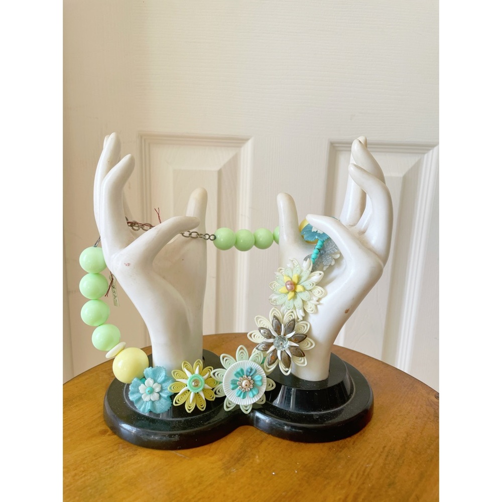 Necklace made from vintage jeweled beads